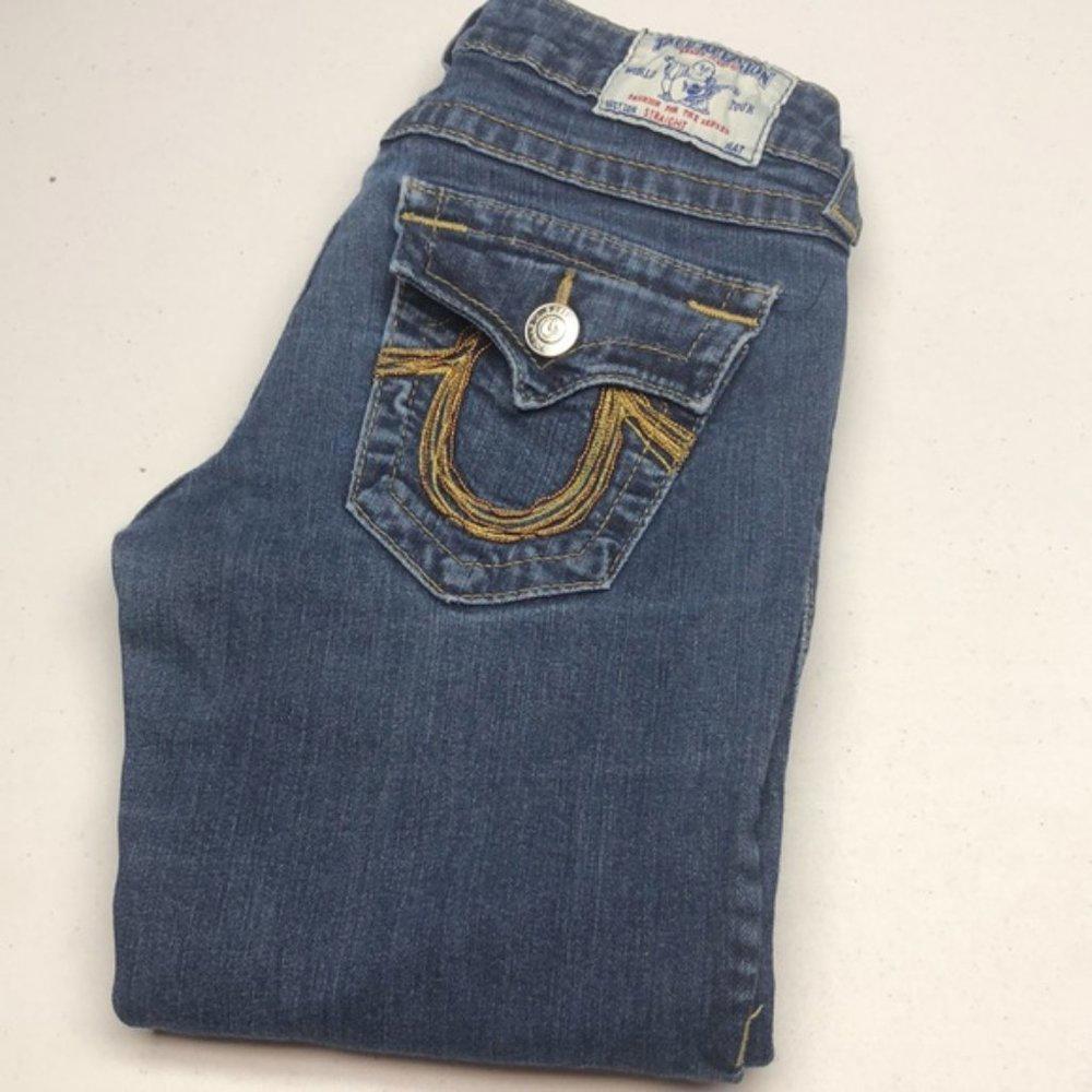 AUTHENTIC TRUE RELIGION STRAIGHT JEANS 27x32 MADE IN USA 🇺🇸